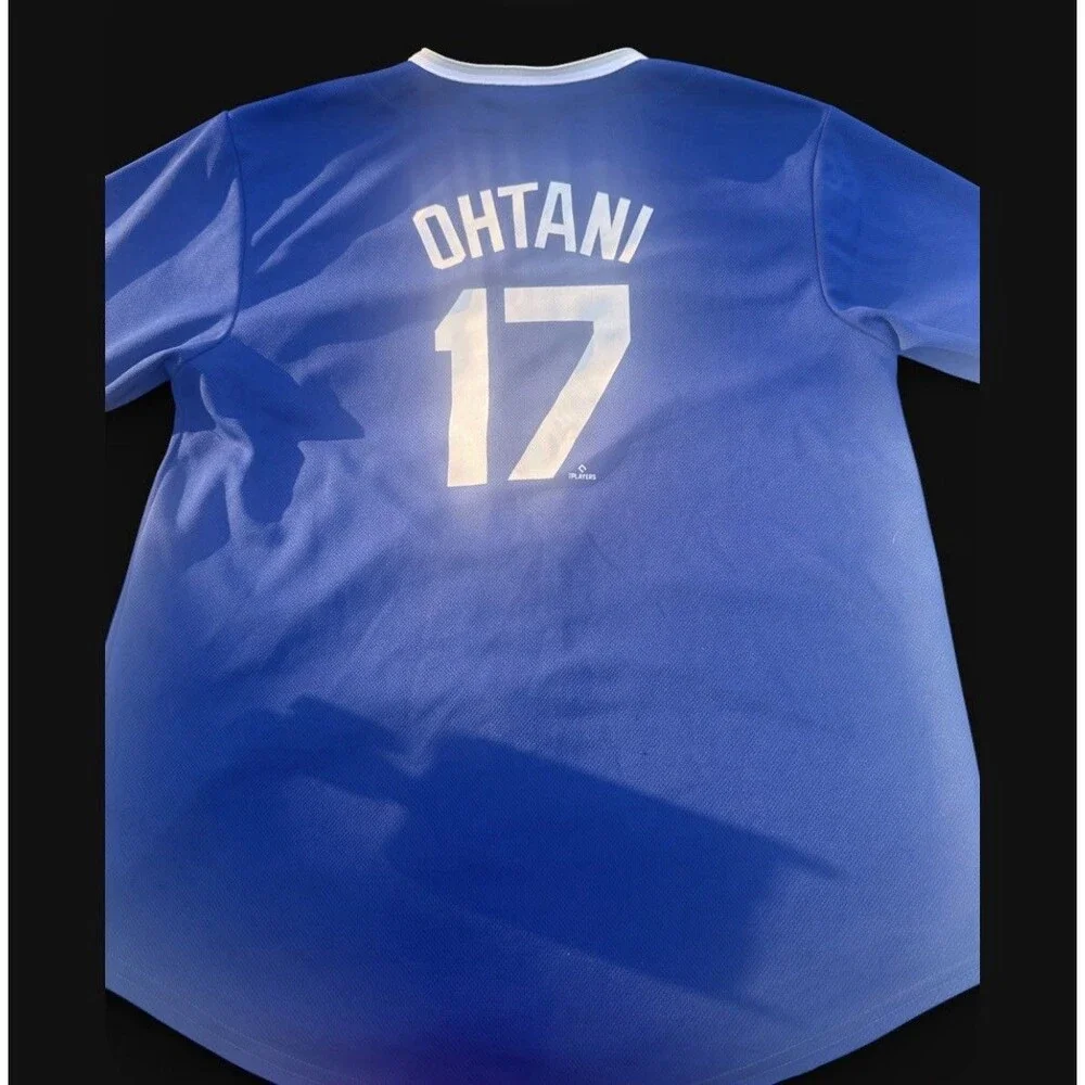 Shohei Ohtani #17 Los Angeles Dodgers Blue MLB Jersey Men’s XL Genuine Merchandi